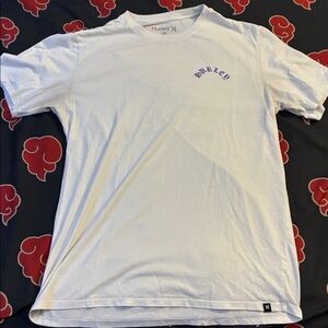 Hurley White Tee with Blue Text